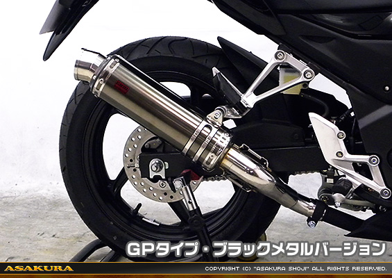 CB250F【'14〜】用 TTRタイプマフラー GPタイプ ブラックメタルバージョン
