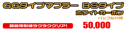 MF12フォルツァ Si用 GGタイプマフラー BSタイプ ホワイトカーボン ￥50,000（税込）