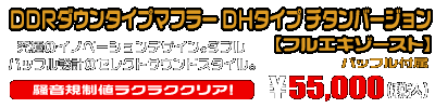 【1型】グロム（MSX125）用 DDRダウンタイプマフラー DHタイプ チタンバージョン【フルエキゾースト】￥55,000（税込）