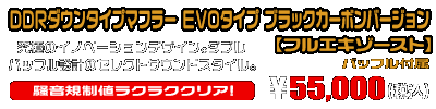 【1型】グロム（MSX125）用 DDRダウンタイプマフラー EVOタイプ ブラックカーボンバージョン【フルエキゾースト】