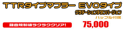 マジェスティS【2BK-SG52J】用 TTRタイプマフラー EVOタイプ グラデーションチタンバージョン ￥75,000（税込）