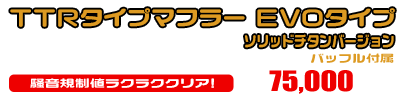 マジェスティS【2BK-SG52J】用 TTRタイプマフラー EVOタイプ ソリッドチタンバージョン ￥75,000（税込）