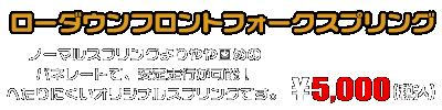 NMAX155【8BK-SG92J】用 ローダウンフロントフォークスプリング ￥5,000（税込）