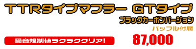 TMAX530【2BL-SJ15J】用 TTRタイプマフラー GTタイプ ブラックカーボンバージョン ￥87,000（税込）