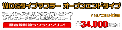 VOX【JBH-SA31J】用 WDGタイプマフラー オープンエンドタイプ ￥34,000（税込）