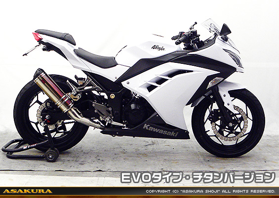 Ninja250【JBK-EX250L】／Z250【JBK-ER250C】用 TTRタイプマフラー EVOタイプ チタンバージョン