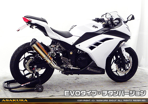 Ninja250【JBK-EX250L】／Z250【JBK-ER250C】用 TTRタイプマフラー EVOタイプ チタンバージョン