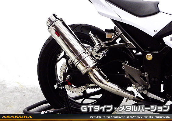 Ninja250【JBK-EX250L】／Z250【JBK-ER250C】用 TTRタイプマフラー GTタイプ メタルバージョン