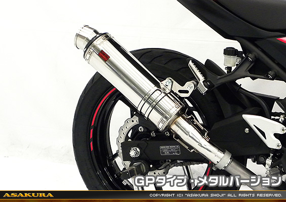 Ninja250【2BK-EX250P】用 TTRタイプマフラー GPタイプ メタルバージョン
