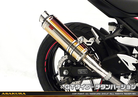 Ninja250【2BK-EX250P】用 TTRタイプマフラー GTタイプ チタンバージョン