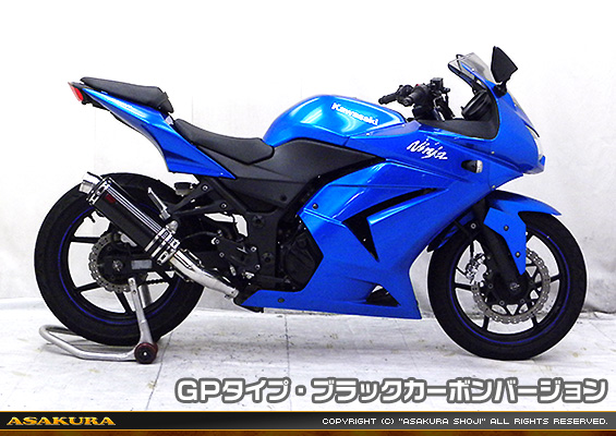 Ninja250R【JBK-EX250K】用 TTRタイプマフラー GPタイプ ブラックカーボンバージョン