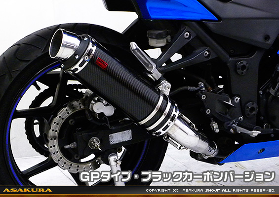 浅倉商事：Ninja250R【JBK-EX250K】用 TTRタイプマフラー GPタイプ