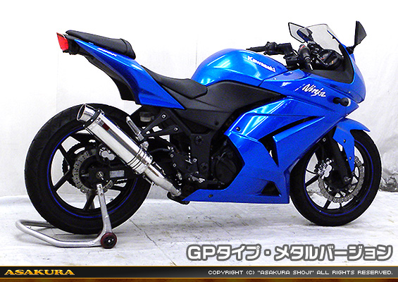 Ninja250R【JBK-EX250K】用 TTRタイプマフラー GPタイプ メタルバージョン