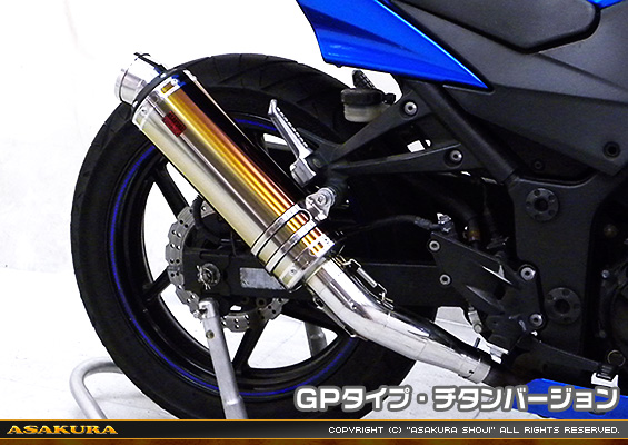 Ninja250R【JBK-EX250K】用 TTRタイプマフラー GPタイプ チタンバージョン