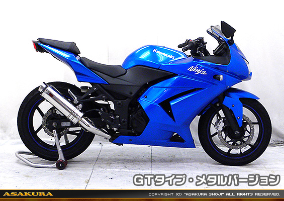 Ninja250R【JBK-EX250K】用 TTRタイプマフラー GTタイプ メタルバージョン