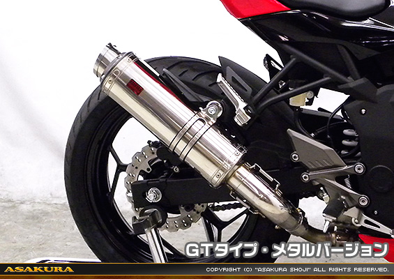 Ninja250SL【JBK-BX250A】用 TTRタイプマフラー GTタイプ メタルバージョン