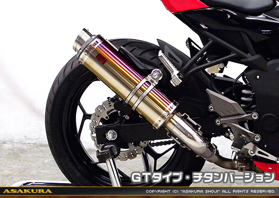 Ninja250SL【JBK-BX250A】用 TTRタイプマフラー GTタイプ チタンバージョン