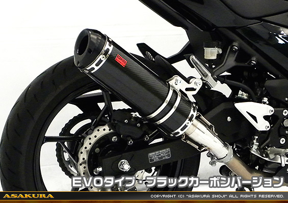 Ninja400【2BL-EX400G】用 TTRタイプマフラー EVOタイプ ブラックカーボンバージョン