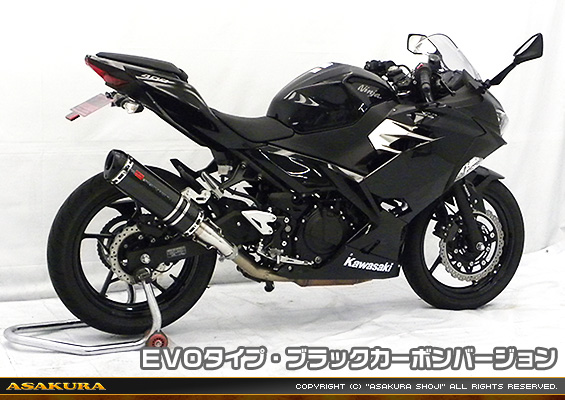 Ninja400【2BL-EX400G】用 TTRタイプマフラー EVOタイプ ブラックカーボンバージョン