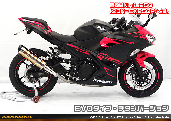 Ninja400【2BL-EX400G】用 TTRタイプマフラー EVOタイプ チタンバージョン