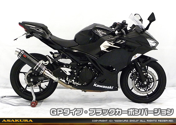 Ninja400【2BL-EX400G】用 TTRタイプマフラー GPタイプ ブラックカーボンバージョン