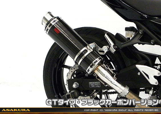 Ninja400【2BL-EX400G】用 TTRタイプマフラー GTタイプ ブラックカーボンバージョン