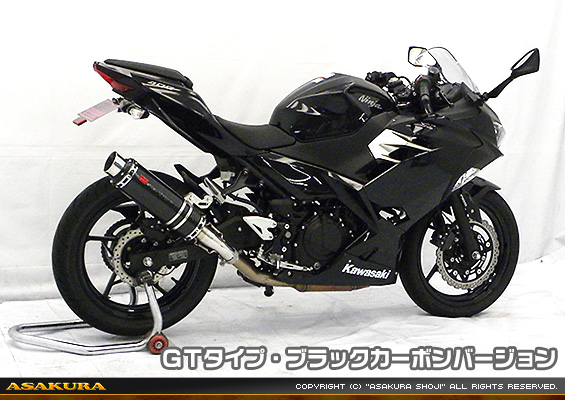 Ninja400【2BL-EX400G】用 TTRタイプマフラー GTタイプ ブラックカーボンバージョン