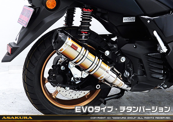 NMAX125【8BJ-SEG6J】用 DDRタイプマフラー EVOタイプ チタンバージョン