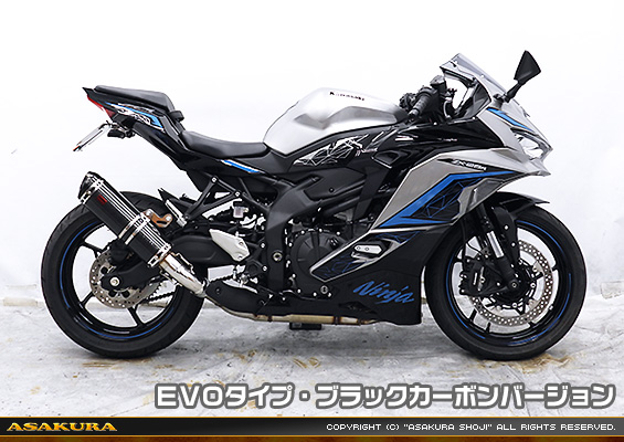 ZX-25R【8BK-ZX250H】用 TTRタイプマフラー EVOタイプ ブラックカーボンバージョン