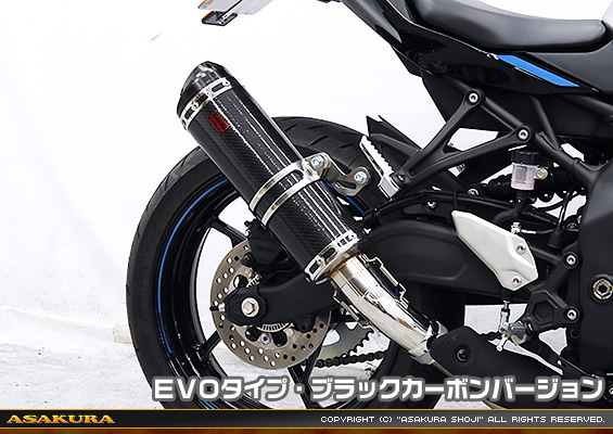 ZX-25R【8BK-ZX250H】用 TTRタイプマフラー EVOタイプ ブラックカーボンバージョン