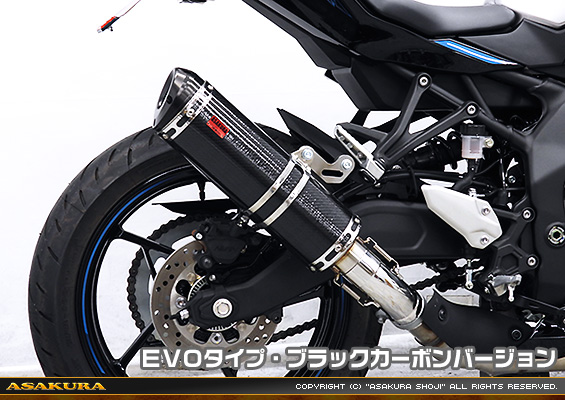 ZX-25R【8BK-ZX250H】用 TTRタイプマフラー EVOタイプ ブラックカーボンバージョン