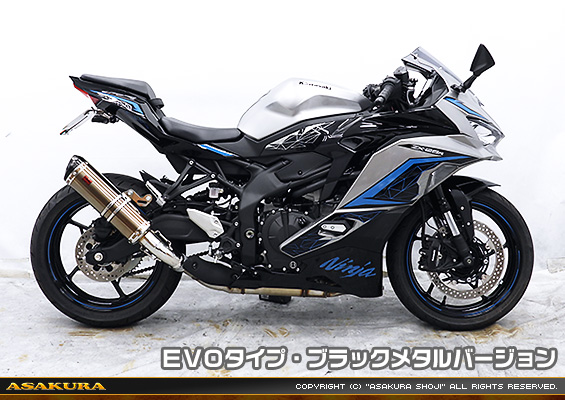 ZX-25R【8BK-ZX250H】用 TTRタイプマフラー EVOタイプ ブラックメタルバージョン