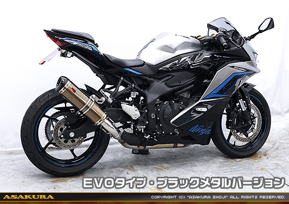ZX-25R【8BK-ZX250H】用 TTRタイプマフラー EVOタイプ ブラックメタルバージョン