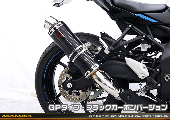 ZX-4R・ZX-4RR【8BL-ZX400P】用 TTRタイプマフラー GPタイプ ブラックカーボンバージョン