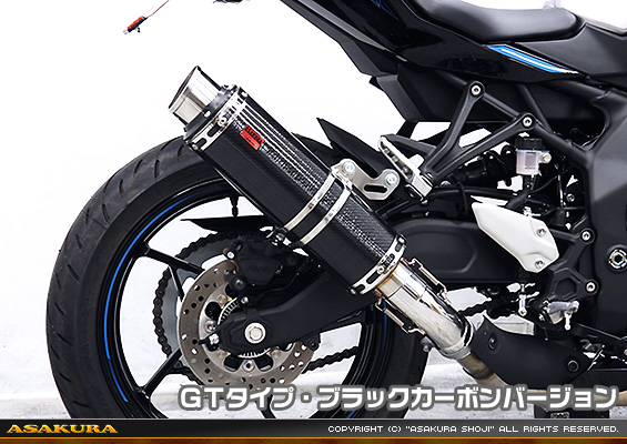 ZX-4R・ZX-4RR【8BL-ZX400P】用 TTRタイプマフラー GTタイプ ブラックカーボンバージョン